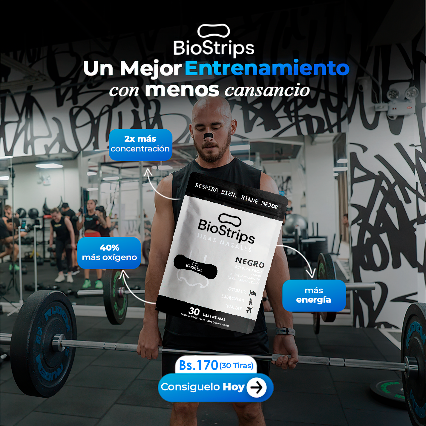 Tiras Nasales® Respira Bien, Rinde Mejor